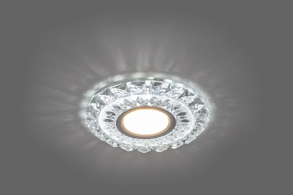 Светильник встраиваемый с белой LED подсветкой Feron CD922 потолочный MR16 G5.3 прозрачный от магазина Диал Электро