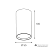 Накладной светильник  WOLTA BASIC WSL-GU10/01W под лампу GU10 IP20 белый D55x100 1/50 от магазина Диал Электро