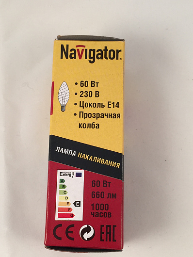 Лампа Navigator 94 333 NI-TC-60-230-E14-CL от магазина Диал Электро