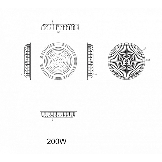 SPP-402-0-50K-200 ЭРА Cветильник cветодиодный подвесной IP65 200Вт 20000Лм 5000К Кп<2% КСС Д от магазина Диал Электро